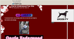 Desktop Screenshot of carrieunderwood.tripod.com