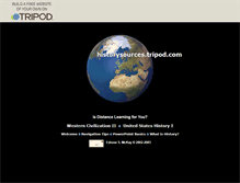 Tablet Screenshot of historysources.tripod.com
