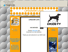 Tablet Screenshot of lifesaverlists.tripod.com