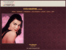 Tablet Screenshot of evabartok.tripod.com