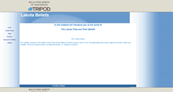 Desktop Screenshot of lakotabeliefs.tripod.com