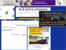 Tablet Screenshot of a-zlyrics0.tripod.com