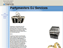 Tablet Screenshot of partymastersdj.tripod.com