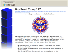 Tablet Screenshot of boyscouttroop117.tripod.com
