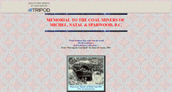 Desktop Screenshot of coalminersmemorial.tripod.com