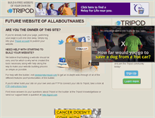 Tablet Screenshot of allaboutnames.tripod.com