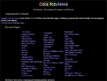 Tablet Screenshot of colereviews.tripod.com