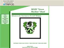 Tablet Screenshot of greenmachineband.tripod.com