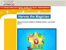 Tablet Screenshot of harveythemagician.tripod.com