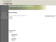 Tablet Screenshot of pokemonrubycheats0.tripod.com