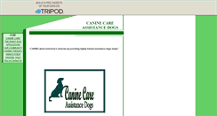 Desktop Screenshot of canine-care.tripod.com
