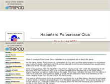 Tablet Screenshot of habanero-polocrosse.tripod.com