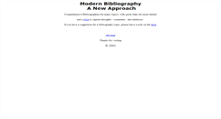 Desktop Screenshot of modern-bibliography.tripod.com