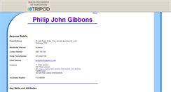 Desktop Screenshot of pjgibbons.tripod.com