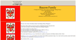 Desktop Screenshot of banzonfamily.tripod.com