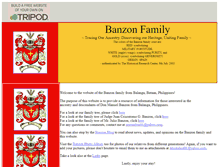 Tablet Screenshot of banzonfamily.tripod.com