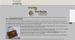 Desktop Screenshot of creatingwpineneedles.tripod.com