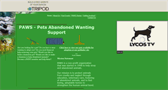 Desktop Screenshot of pawsrescue.tripod.com