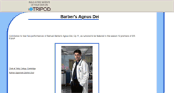 Desktop Screenshot of barbersagnusdei.tripod.com