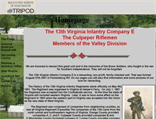 Tablet Screenshot of cw13thvirginiacoe.tripod.com