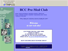 Tablet Screenshot of bccpremedclub.tripod.com