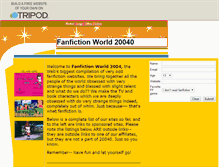 Tablet Screenshot of fanfictionworld20040.tripod.com