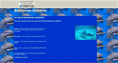 Desktop Screenshot of bottlenose-dolphin.tripod.com