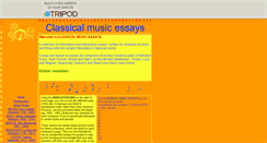 Desktop Screenshot of classicalmusicessays.tripod.com