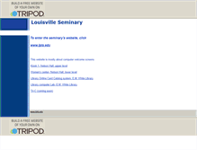 Tablet Screenshot of louisvilleseminary.tripod.com
