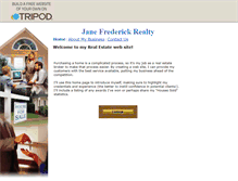 Tablet Screenshot of janefrederickrealty.tripod.com