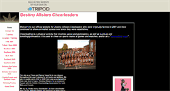 Desktop Screenshot of destinyallstarscheer.tripod.com