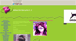 Desktop Screenshot of melissadoridyelyrics.tripod.com