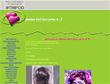Tablet Screenshot of melissadoridyelyrics.tripod.com