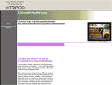 Tablet Screenshot of cwoodinmathfacts.tripod.com