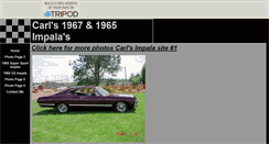 Desktop Screenshot of carls67impala.tripod.com