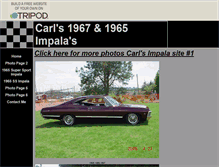 Tablet Screenshot of carls67impala.tripod.com