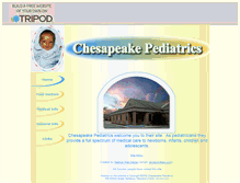 Tablet Screenshot of chesapeakepediatrics.tripod.com