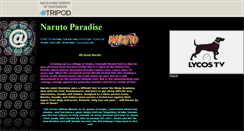 Desktop Screenshot of narutoparadise.tripod.com
