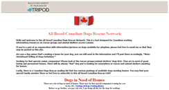 Desktop Screenshot of canadiandogsrescue.tripod.com