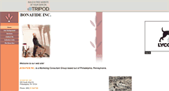 Desktop Screenshot of bonafideinc.tripod.com