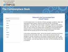 Tablet Screenshot of commonplacebook.tripod.com