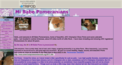 Desktop Screenshot of mibabepomeranians.tripod.com