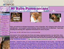 Tablet Screenshot of mibabepomeranians.tripod.com