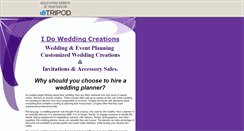 Desktop Screenshot of idoweddingcreations.tripod.com