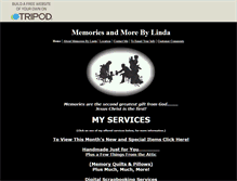 Tablet Screenshot of memoriesbylinda.tripod.com
