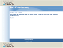 Tablet Screenshot of darkknightarmory.tripod.com