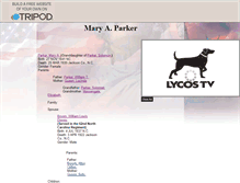 Tablet Screenshot of maryaparker.tripod.com