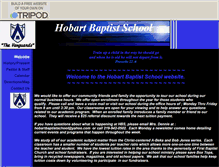 Tablet Screenshot of hobartbaptistschool.tripod.com