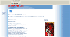 Desktop Screenshot of mylegacyforlife.tripod.com