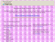 Tablet Screenshot of hendersonclassof80.tripod.com